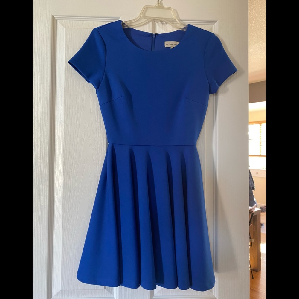 Royal blue even eaten gorgeous dress. Excellent condition.